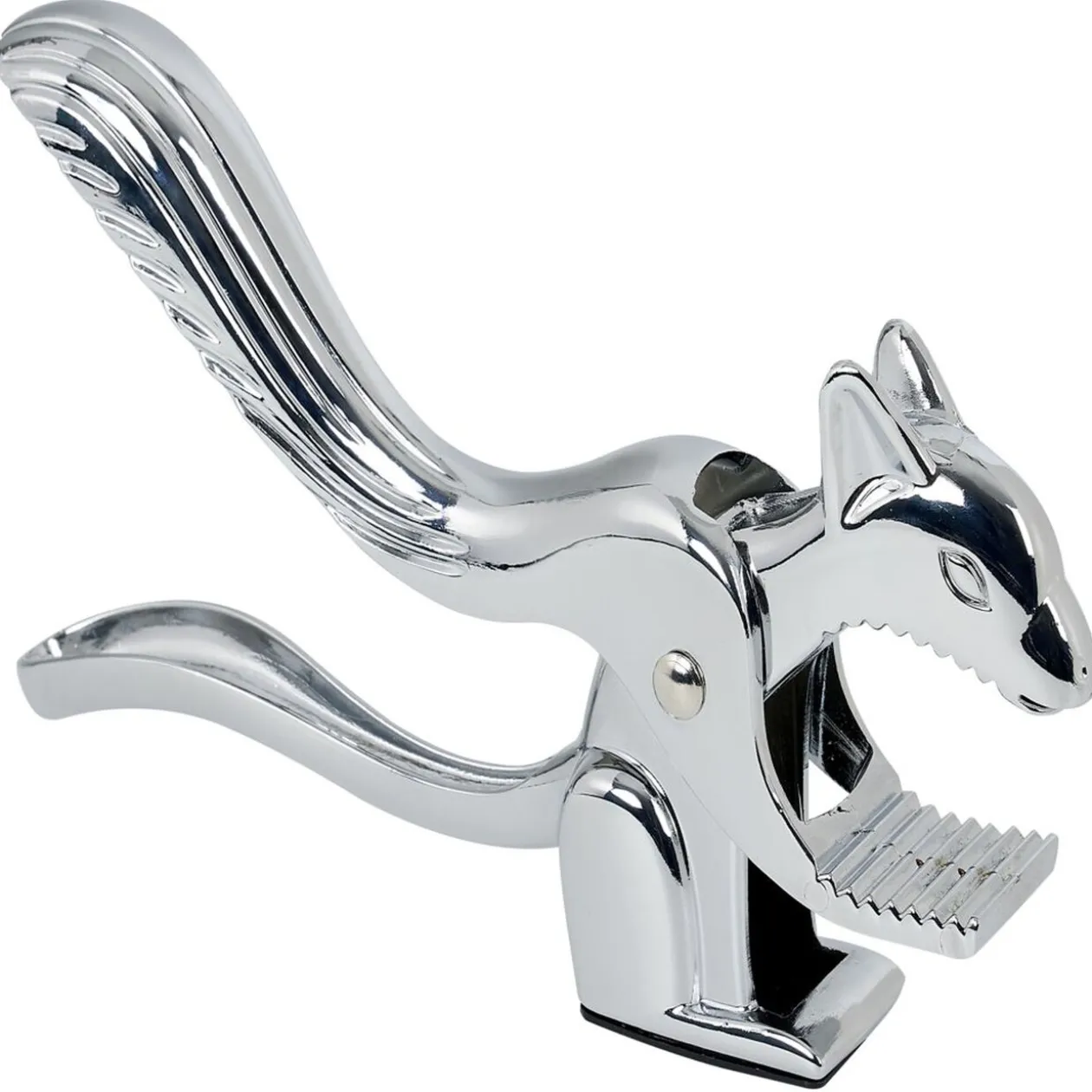 Casse noisette sur pied zinc forme écureuil L17,5cm