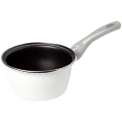 Casserole acier émaillé noir et blanc Ø 16 cm
