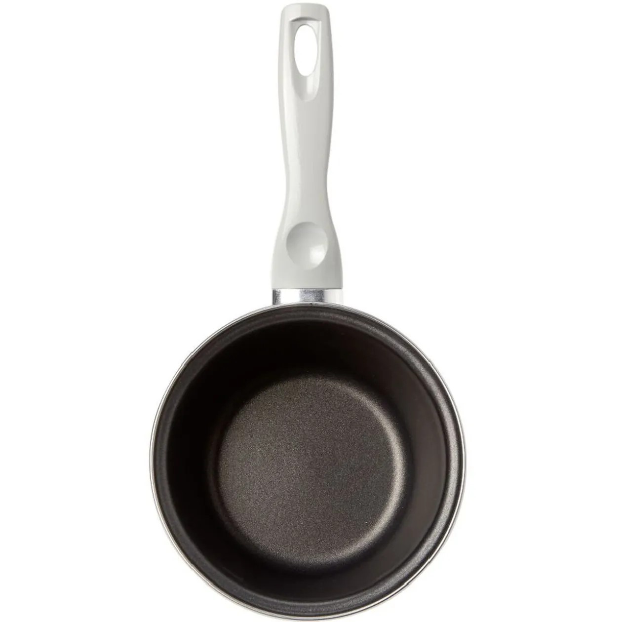Casserole acier émaillé noir et blanc Ø 16 cm