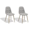 Chaise Carolina gris clair x 2