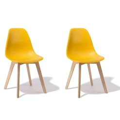 Chaise Chloé jaune moutarde x 2