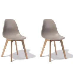 Chaise Chloé taupe x 2