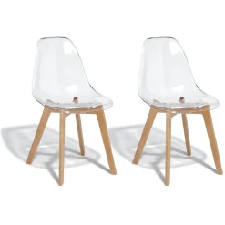 Chaise Chloé transparente x2