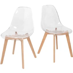 Chaise Chloé transparente x2