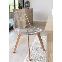Chaise Chloé transparente x2