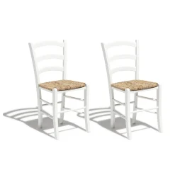 Chaise Corinne blanche x 2