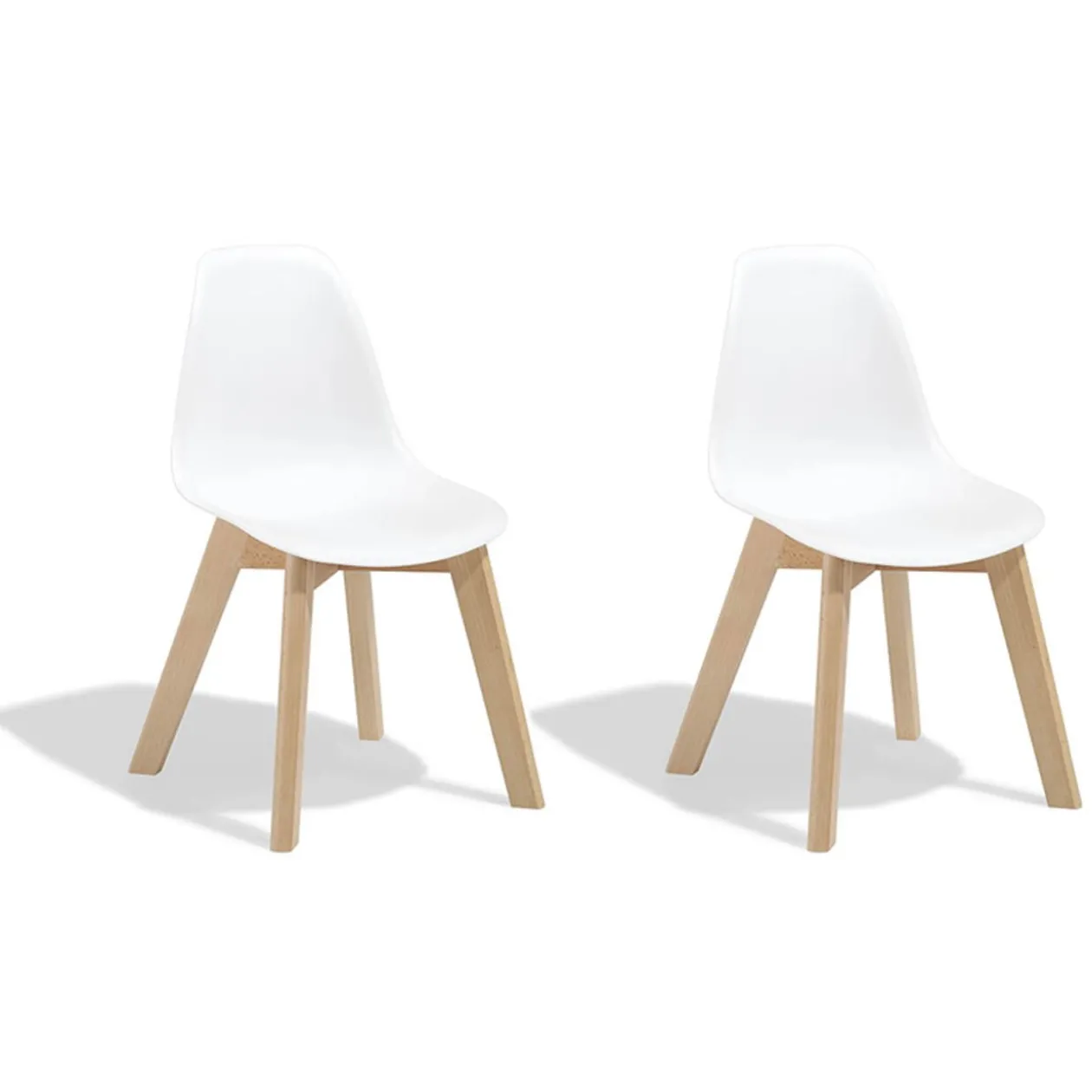 Chaise enfant Kiddoz blanche x 2