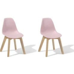 Chaise enfant Kiddoz rose x 2