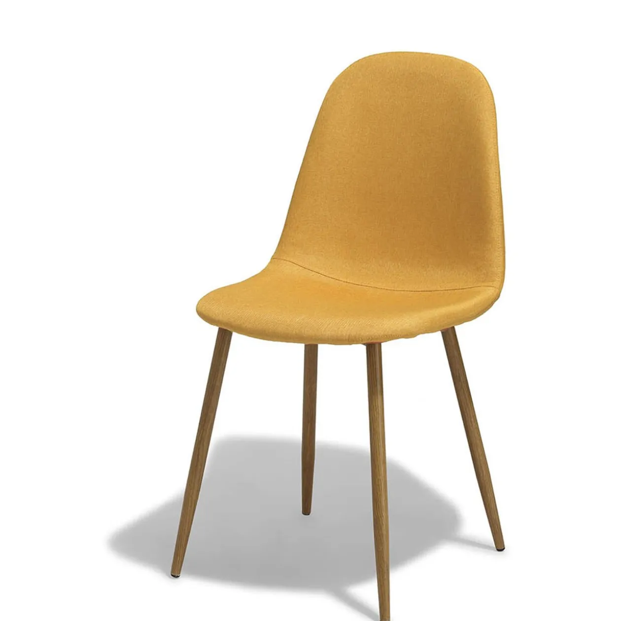 Chaise Gaby jaune moutarde x 2