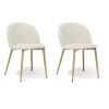 Chaise Gaëlle Blanc crème L.58 x P.54 x H.75 cm - Lot de 2