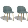 Chaise Gaëlle bleu canard x2