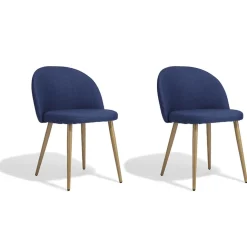 Chaise Gaëlle bleu orage x 2