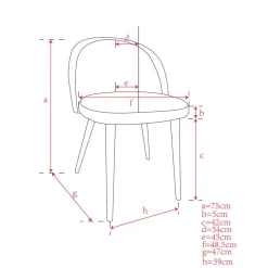 Chaise Gaëlle bleu orage x 2