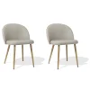 Chaise Gaëlle gris clair x 2