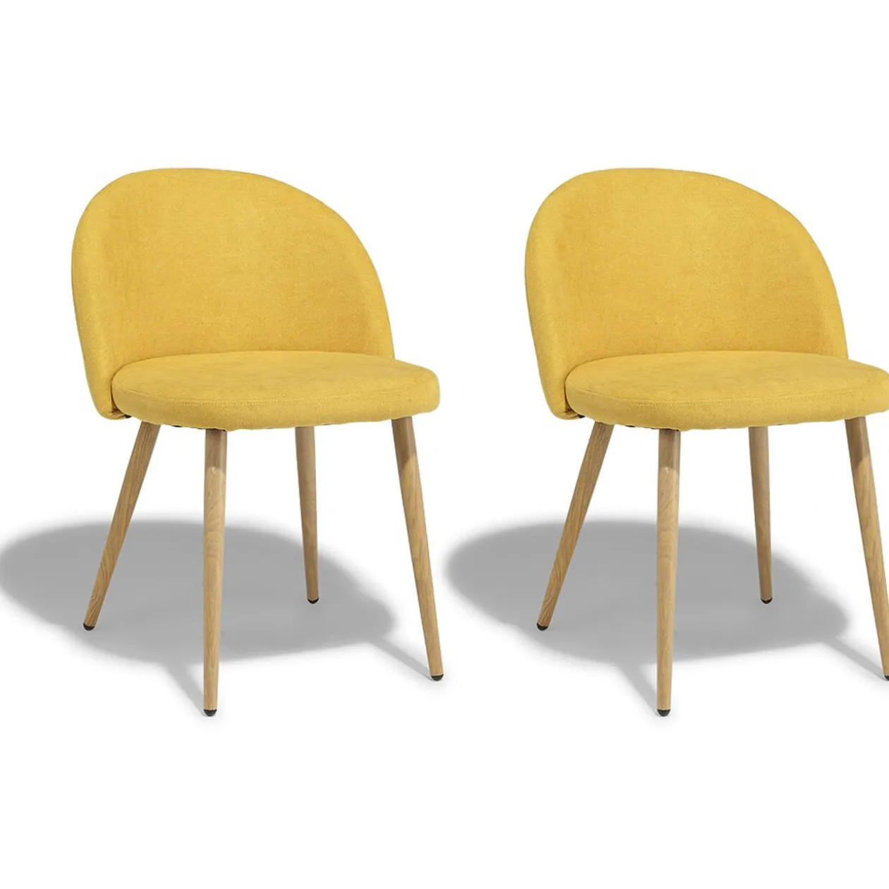 Chaise Gaëlle moutarde x2