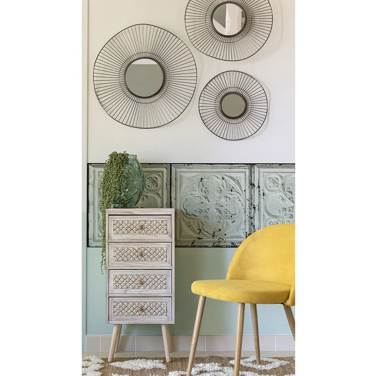 Chaise Gaëlle moutarde x2