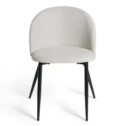 Chaise Gaëlle noir et gris L51xP55xH75cm