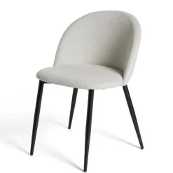 Chaise Gaëlle noir et gris L51xP55xH75cm