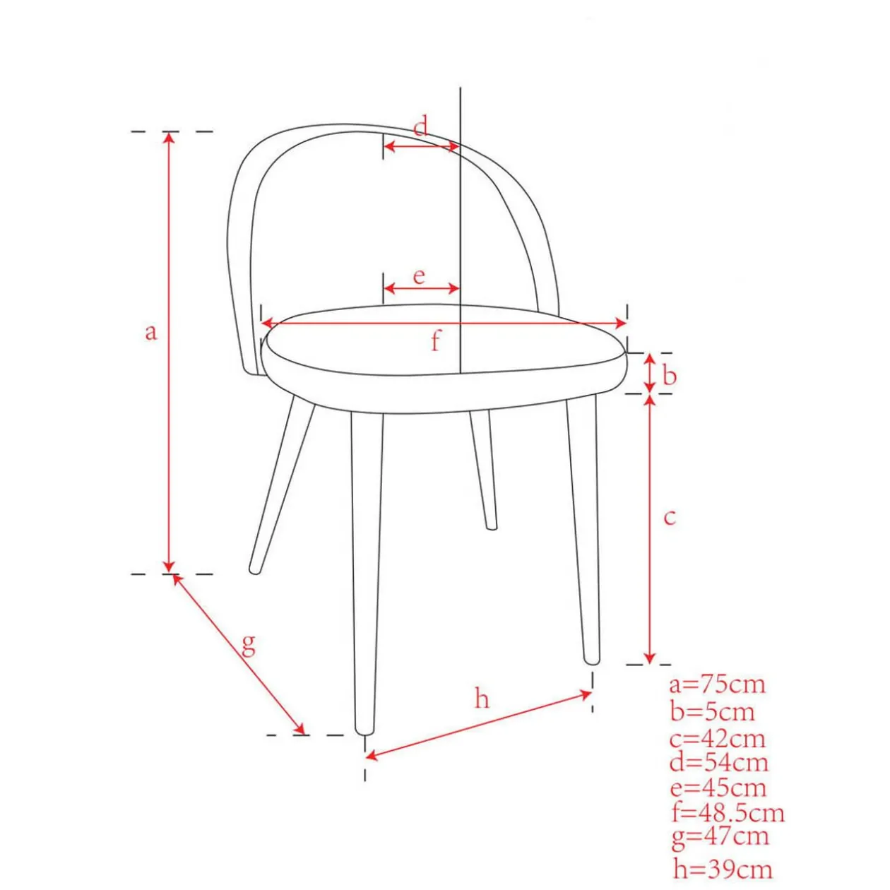 Chaise Gaëlle noire x 2
