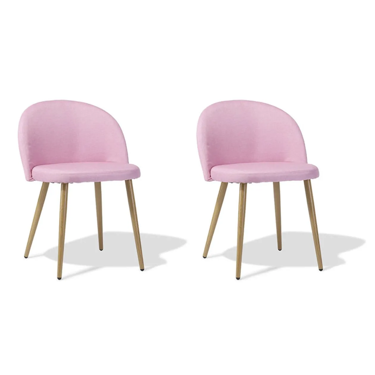 Chaise Gaëlle rose x 2