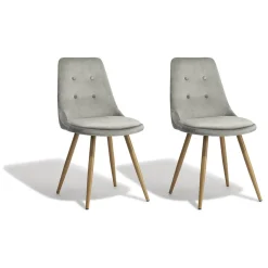 Chaise Giulia gris clair x 2