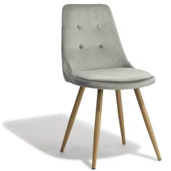 Chaise Giulia gris clair x 2