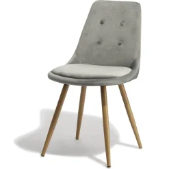 Chaise Giulia gris clair x 2