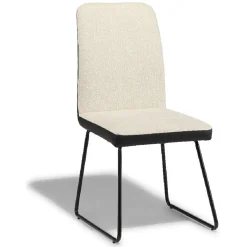 Chaise Higgins noire et écrue x2