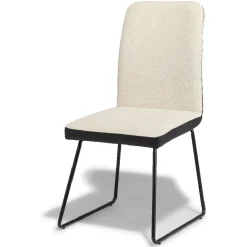 Chaise Higgins noire et écrue x2