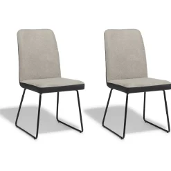 Chaise Higgins noire et grise x2