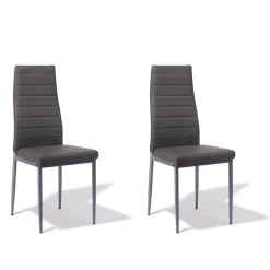 Chaise Jimmy gris anthracite x 2