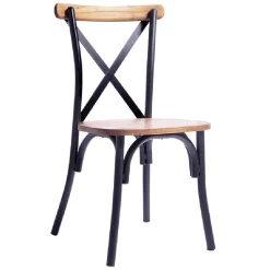 Chaise Juliette en métal noir x2