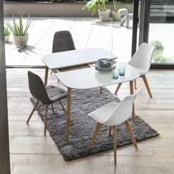 Chaise Kelly blanche x 2