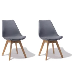 Chaise Kelly gris anthracite x 2