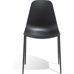 Chaise Lenny en polypropylène et métal noir