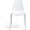 Chaise Lenny en polypropylène et métal blanc