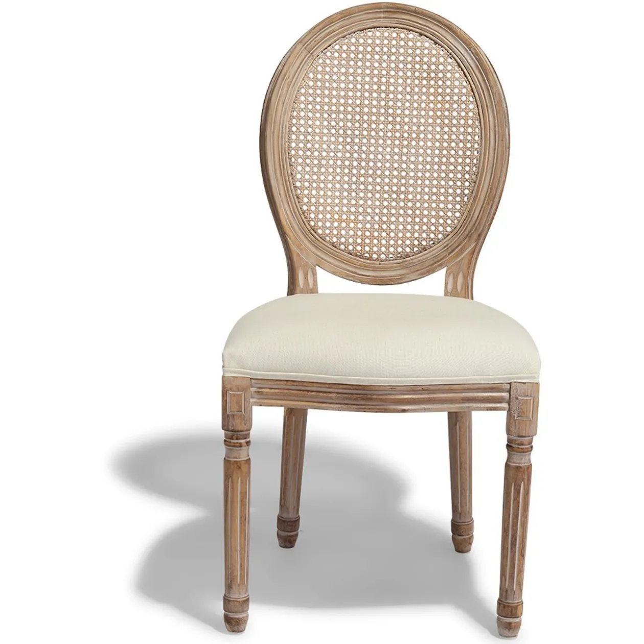 Chaise Léonie cannage et écrue