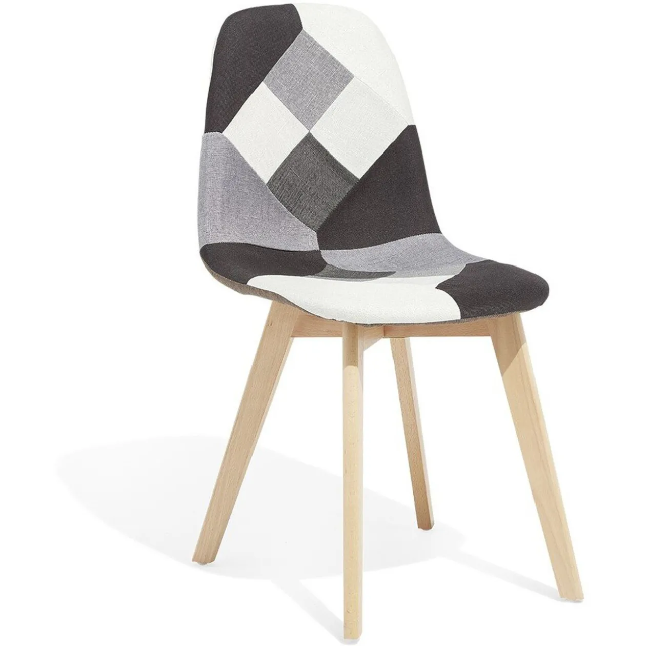 Chaise patchwork noire et blanche x 2