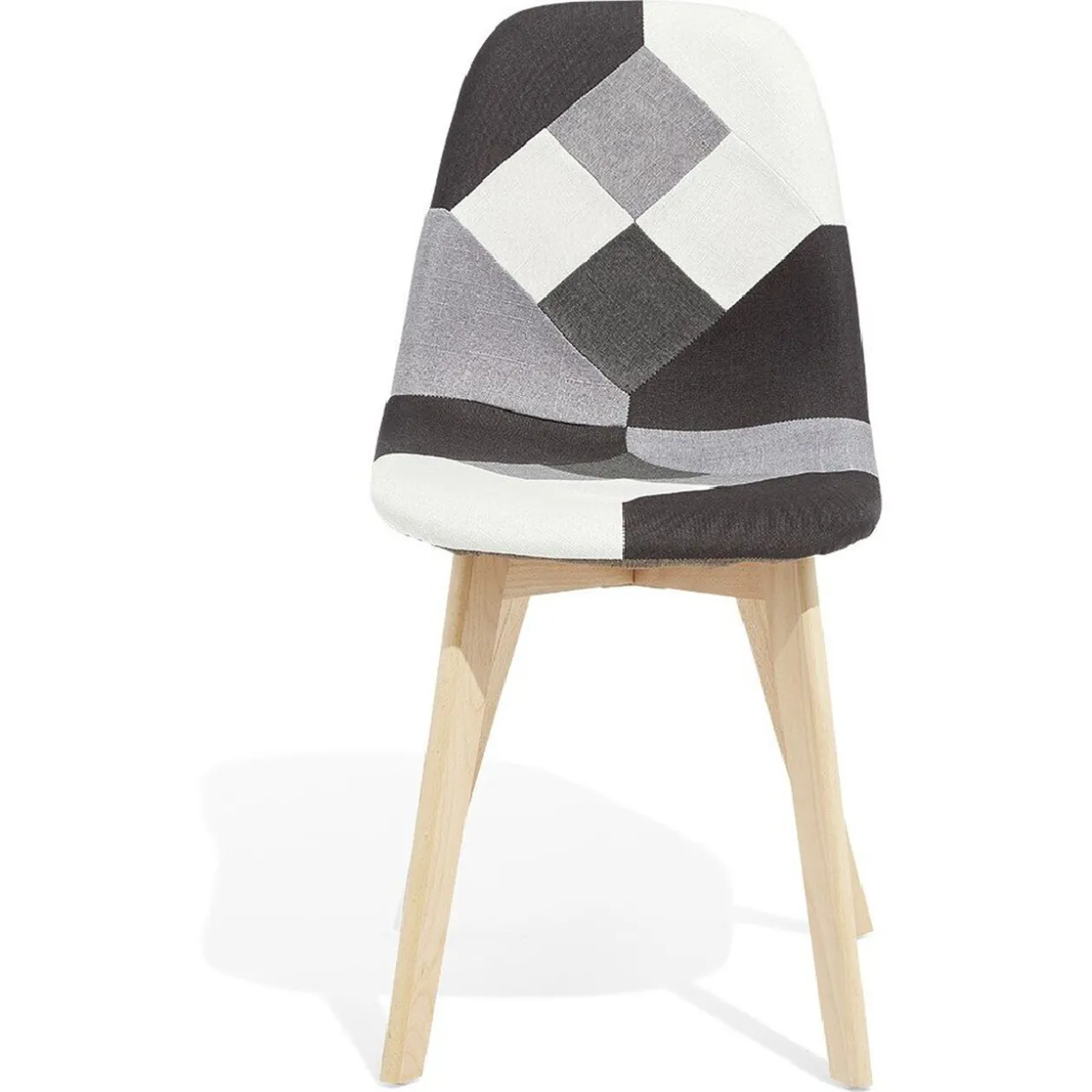 Chaise patchwork noire et blanche x 2