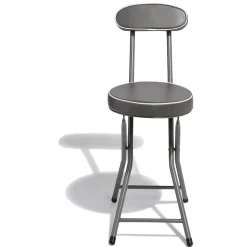 Chaise pliante Tony Gris anthracite Ø30 x H.74 cm