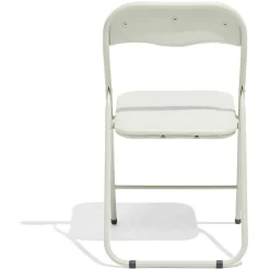 Chaise pliante Tracy métal vert de gris 44x45x79cm