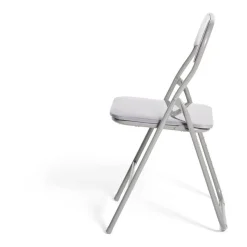 Chaise pliante Tracy métal gris foncé L49xP49xH79cm