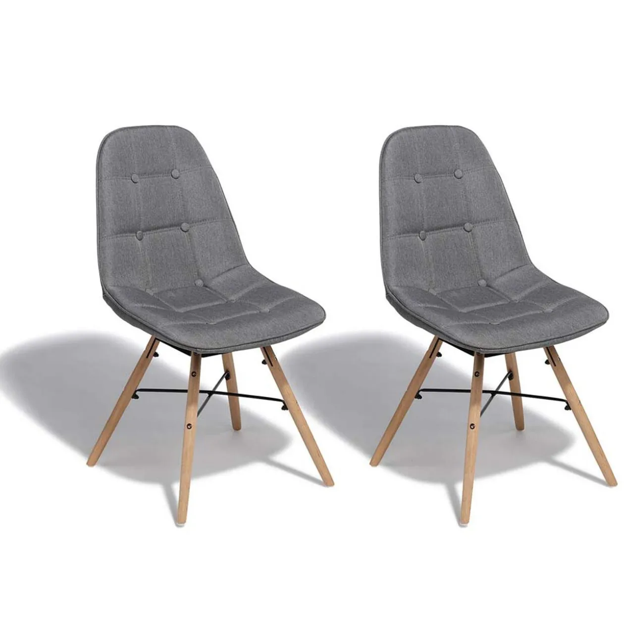 Chaise Royale Charlotte gris anthracite x 2