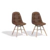 Chaise Royale Charlotte marron x 2