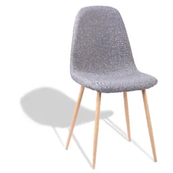 Chaise scandinave Gaby design gris x2