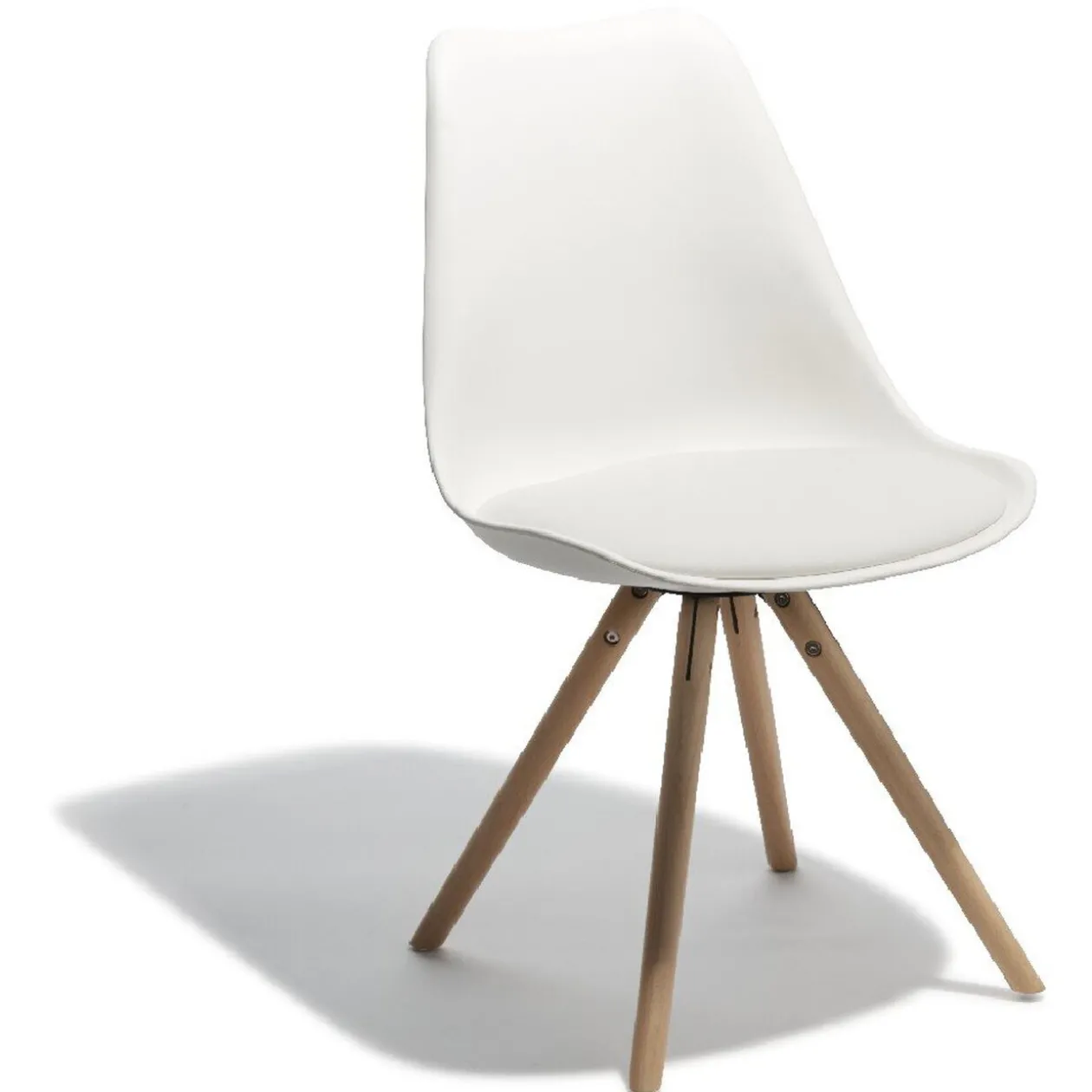 Chaise scandinave Kelly blanche x2