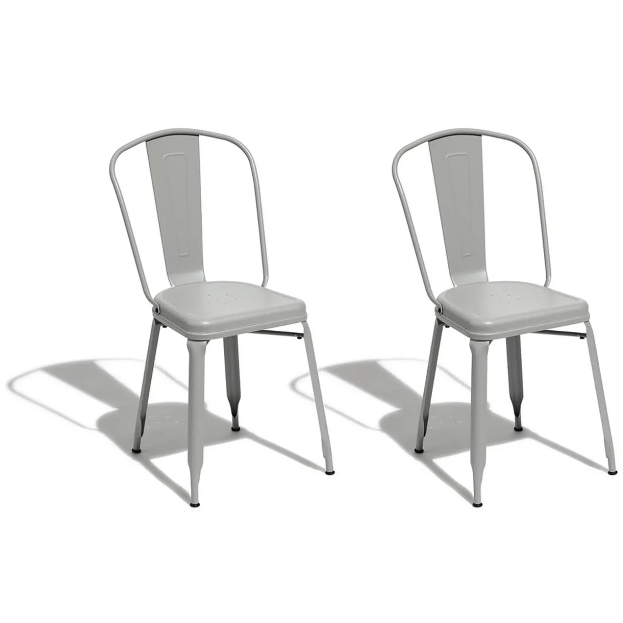 Chaise Timothy gris clair x 2