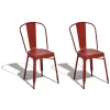 Chaise Timothy rouge x 2