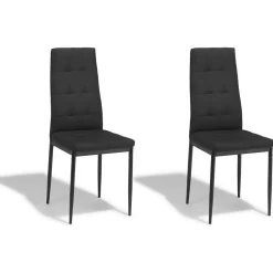 Chaise Zoé noire x2