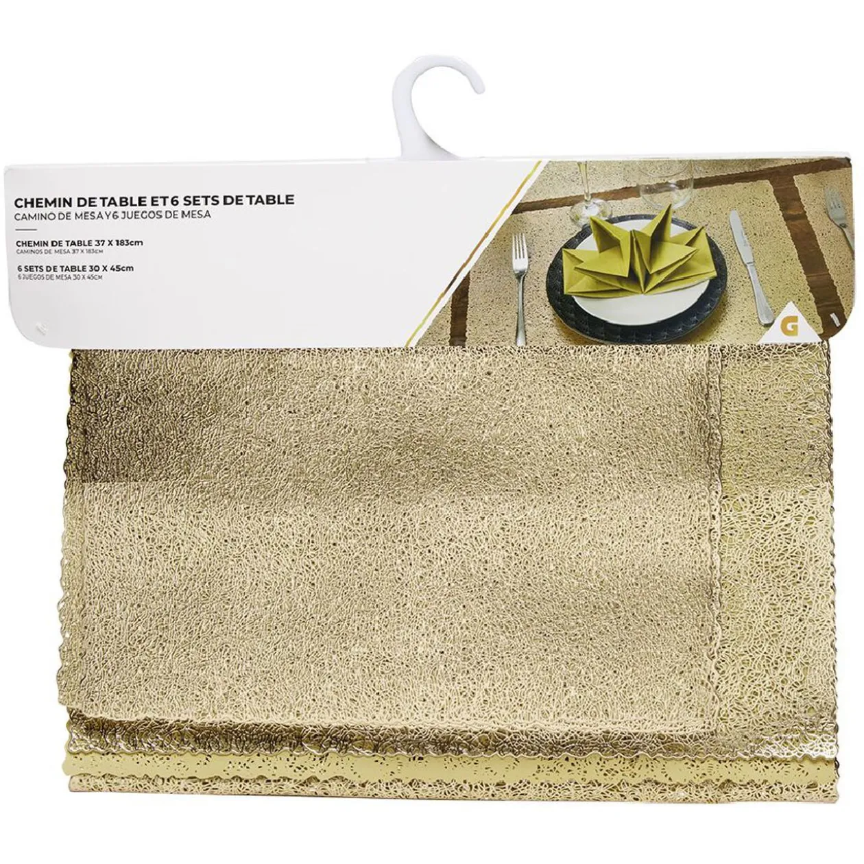 Chemin de table avec set x6